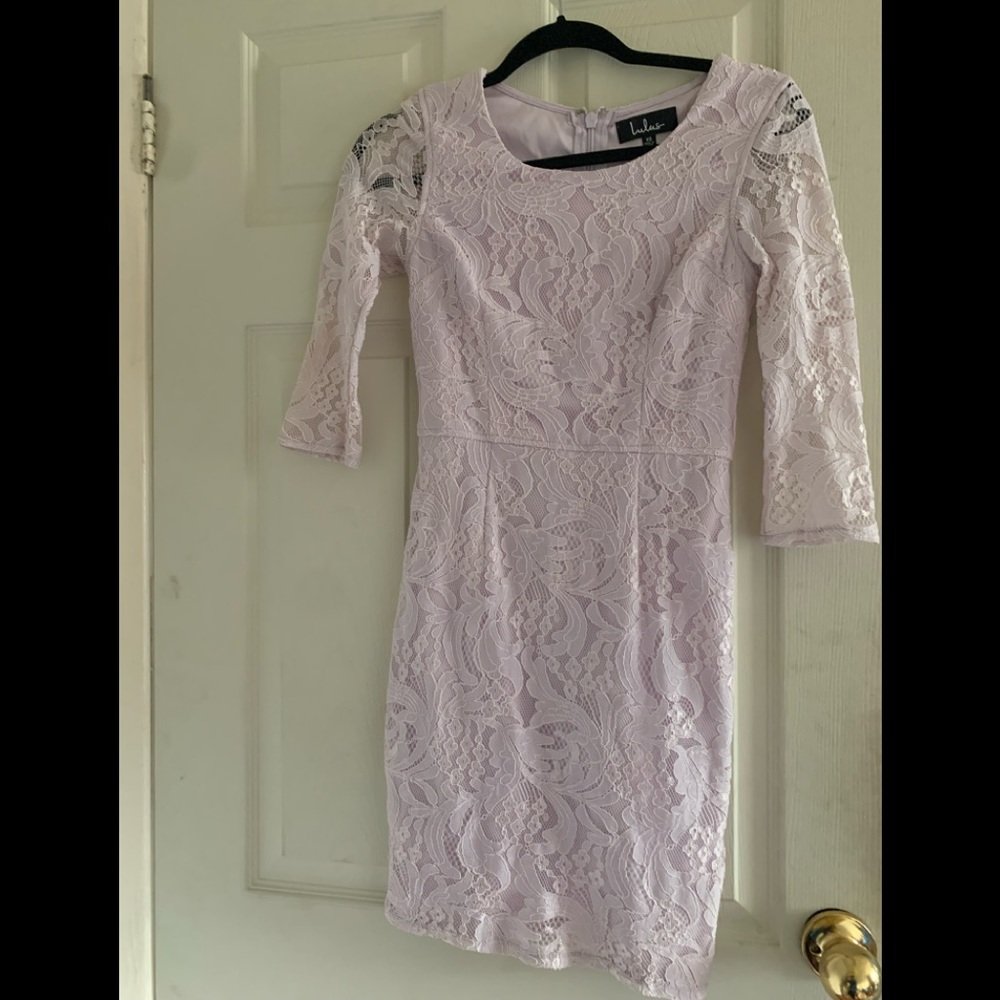 LULUs Lavender lace dress